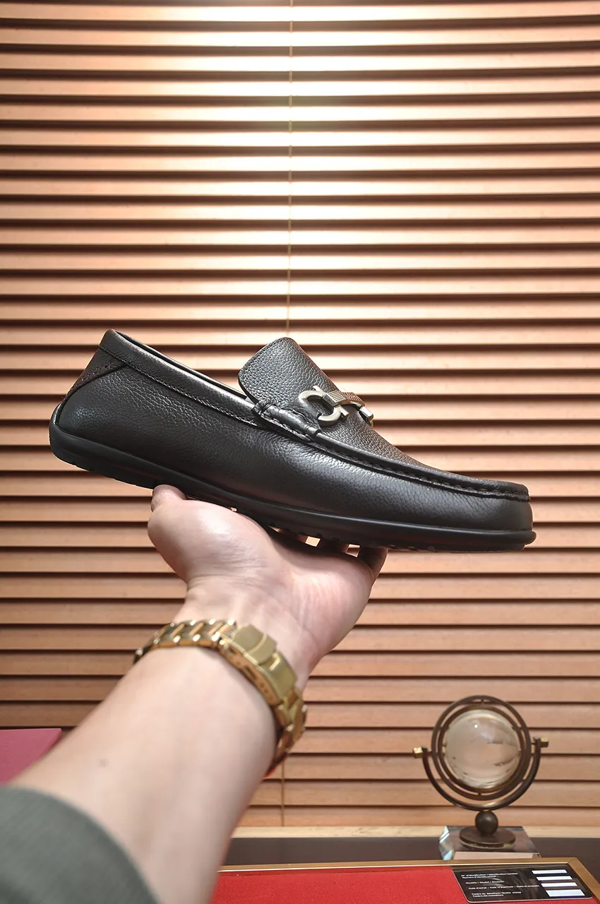 Men's men's shoes 💰520💶[Ferragamo/Ferragamo] (high-end Niuli) New 🍀 Ferragamo* - top version Ferragamo's classic formal leather shoes! Made of imported original cowhide, the inner top layer is comfortable cowhide lining! Original wear-resistant rubber outsole! High quality products! Code number 38-44!